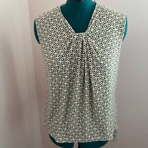 Talbots Misses Large Horsebit Print Sleeveless Knit Top